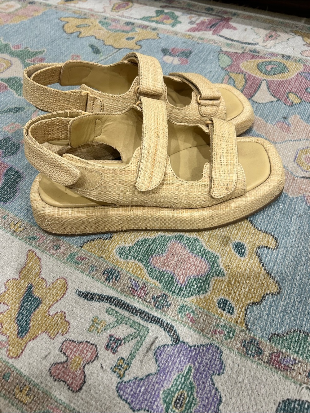 Loeffler Randall “Blaise” raffia platform sandal - Picture 3 of 5